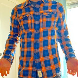 Two Plaid shirts Zane Robe/Abercrombie Schmedium